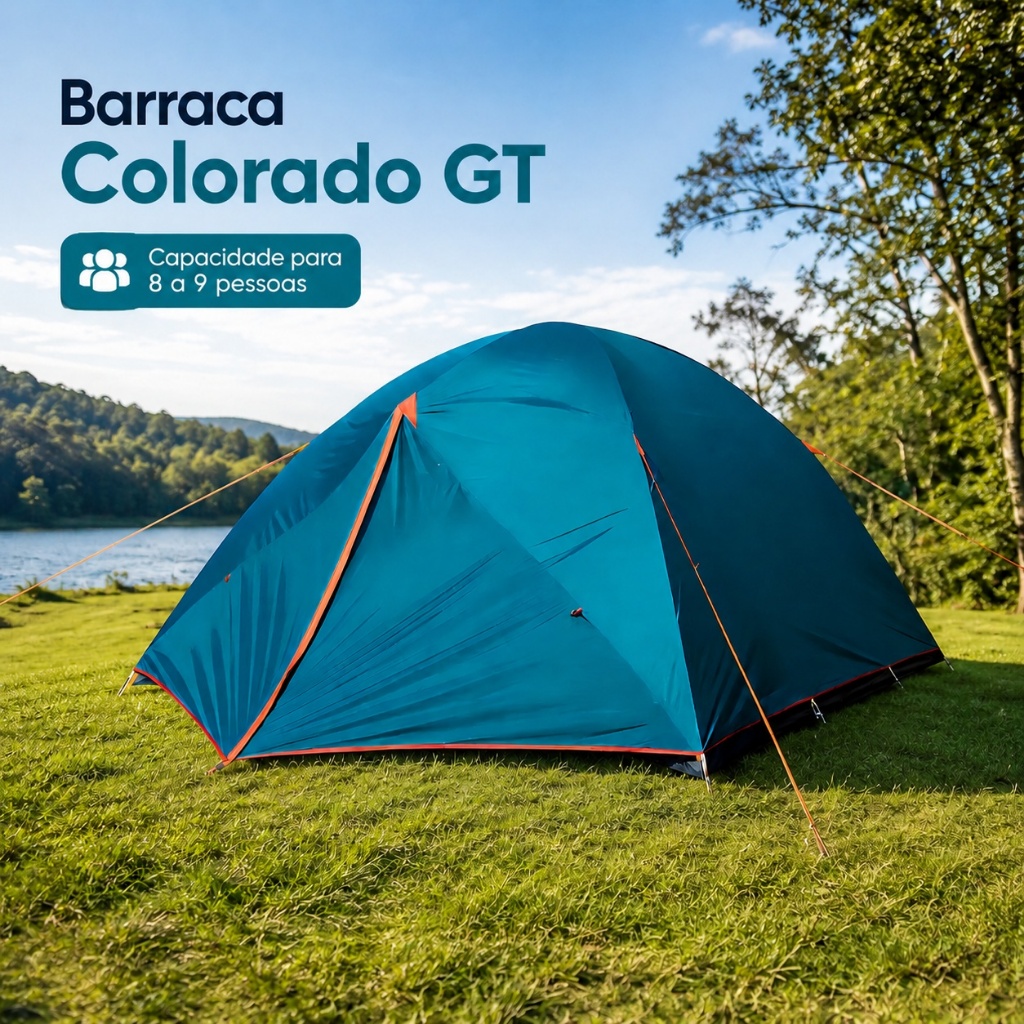 Barraca De Camping Iglu Colorado GT Nautika Para 8/9 Pessoas 2500mm