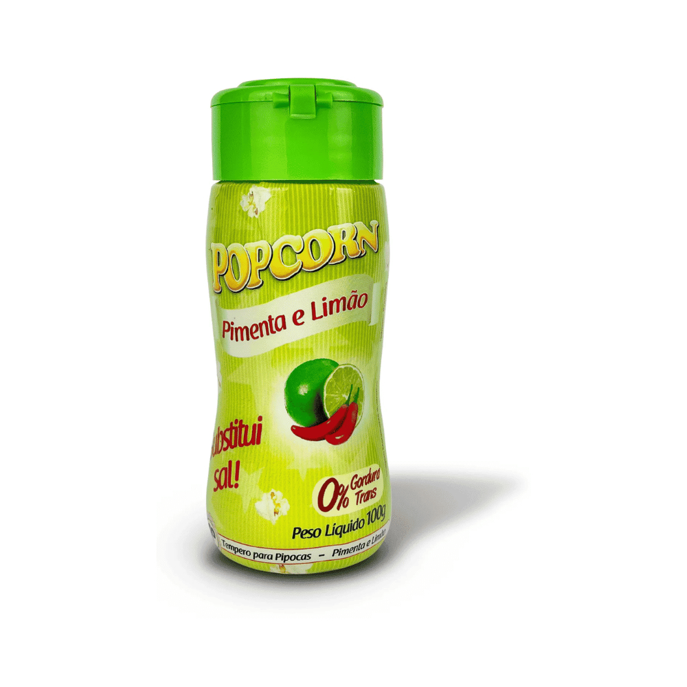 Tempero para Pipoca - Sabor Pimenta e Limão 100g