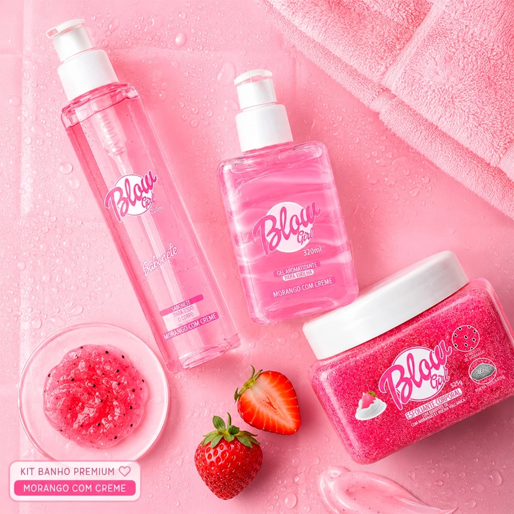 Kit Banho Autocuidado Diário Skincare Sabonete Esfoliante e Hidratante Blow Girl — imagem 1