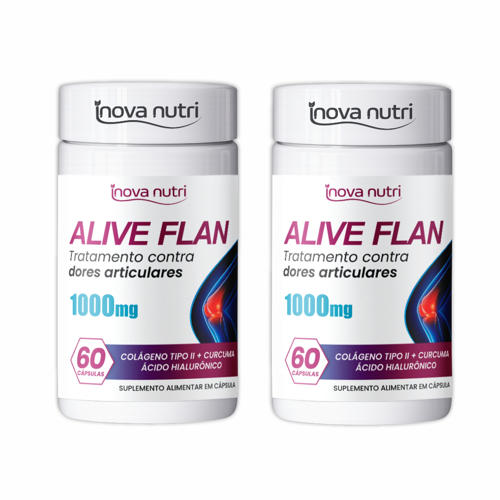 2 Unidades Alive Flan 120 Capsulas Fórmula Inovadora - Colageno - Revenda Autorizada