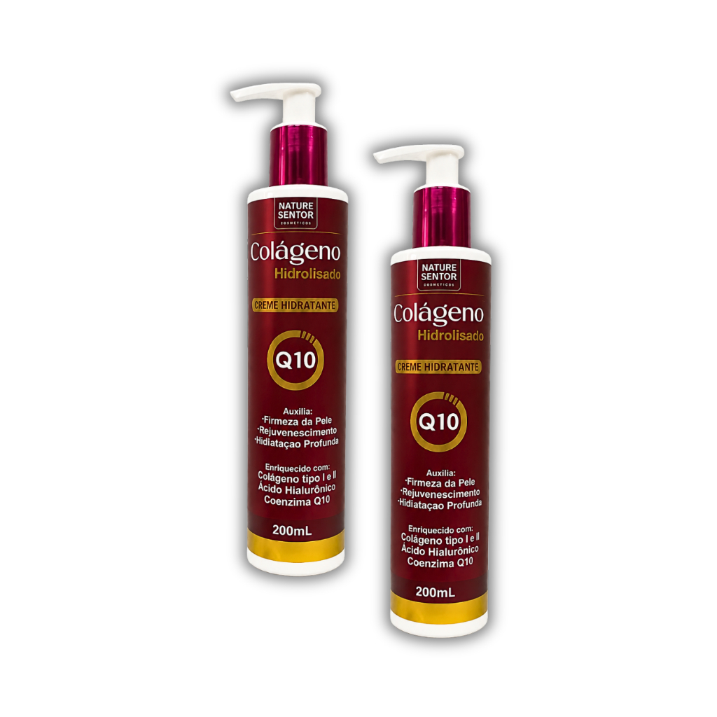 Kit 2 Creme Feminino Colágeno Hidrolisado Q10 para Flacidez Estrias Celulite - ENVIO IMEDIATO