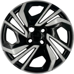 01 Calota Roda Aro 15 Onix Hatch Plus Turbo Gm 2020 2021 2022 2023 2024 Preto Prata