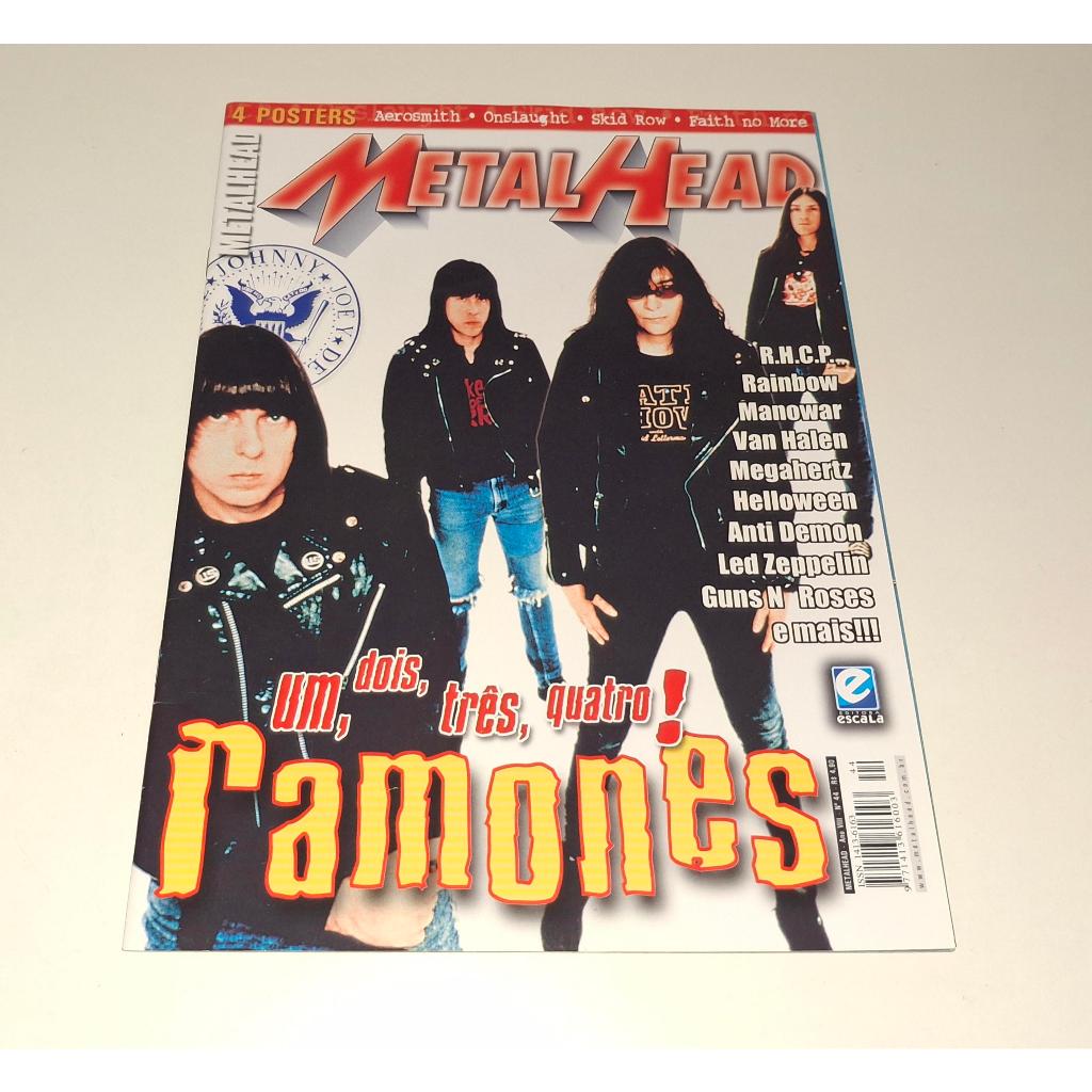 Revista Metal Head 44 Ramones Guns n'Roses Skid Row Faith No More Aerosmith