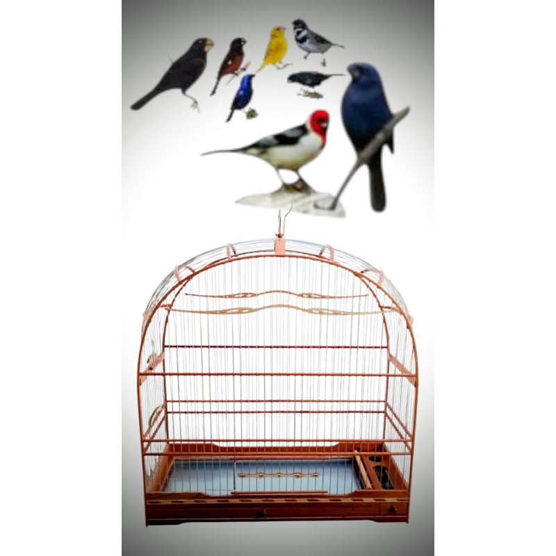 Gaiola abaulada N6 Com Coxo para curió bicudo azulão canário coleiro luxo ..