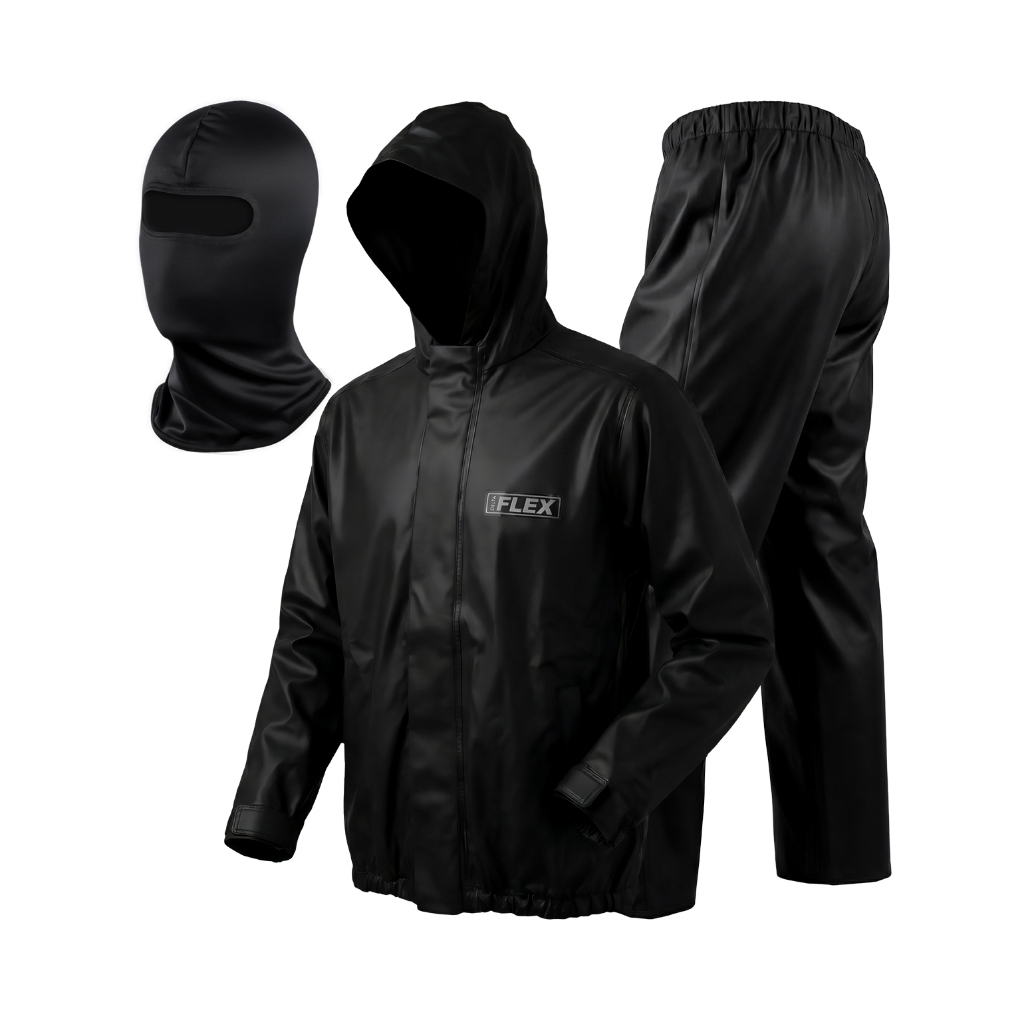 Capa de Chuva Delta Com Capuz PVC Motociclista Motoboy + Balaclava
