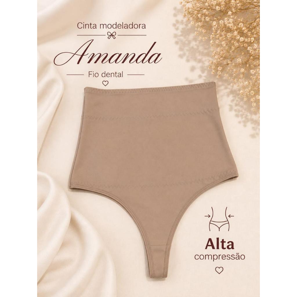 Cinta Fio Modeladora Redutora De Medidas Cinta Compreensão Abdominal Calcinha Cinta