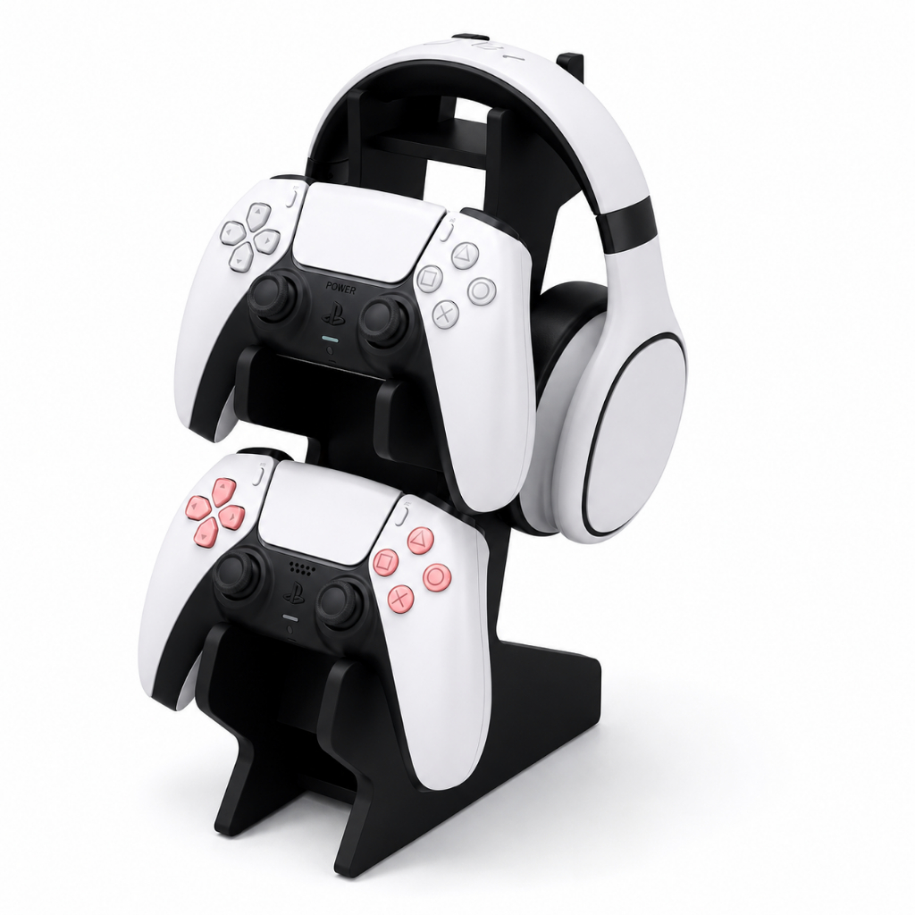 Suporte Gamer para Controle Videogame Para Ps4 Xbox Ps5 Fone de Ouvido Headset