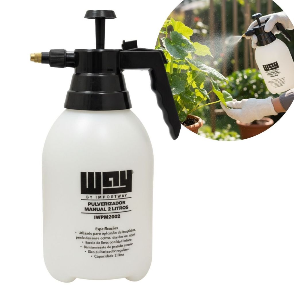 Bomba Pulverizadora Borrifador Jardim Pressão Acumulada 2l Com Bomba Manual para
