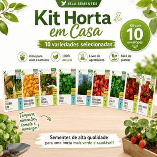 Kit de sementes para horta caseira