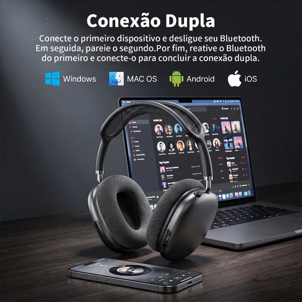 Fone de Ouvido Bluetooth Sem Fio BML A500 com ANC Híbrido — foto 7