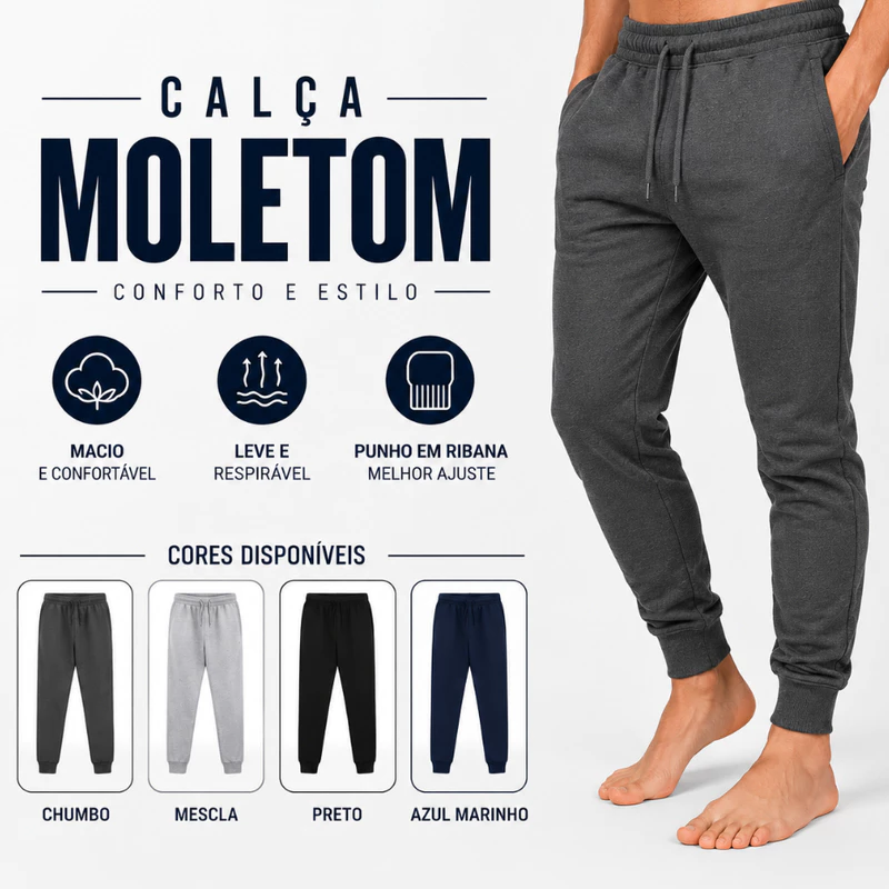 "Calça Moletom Peluciada: 50% OFF! 🛍️"