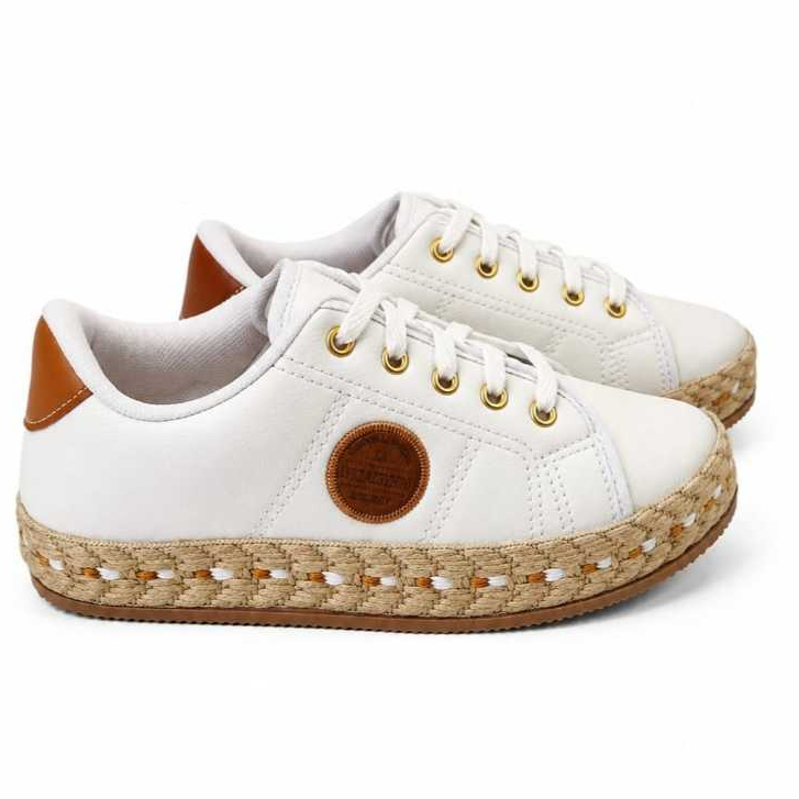 Tênis Casual Feminino Curvim Solado Micro Expandido Leve Confortável Moderno