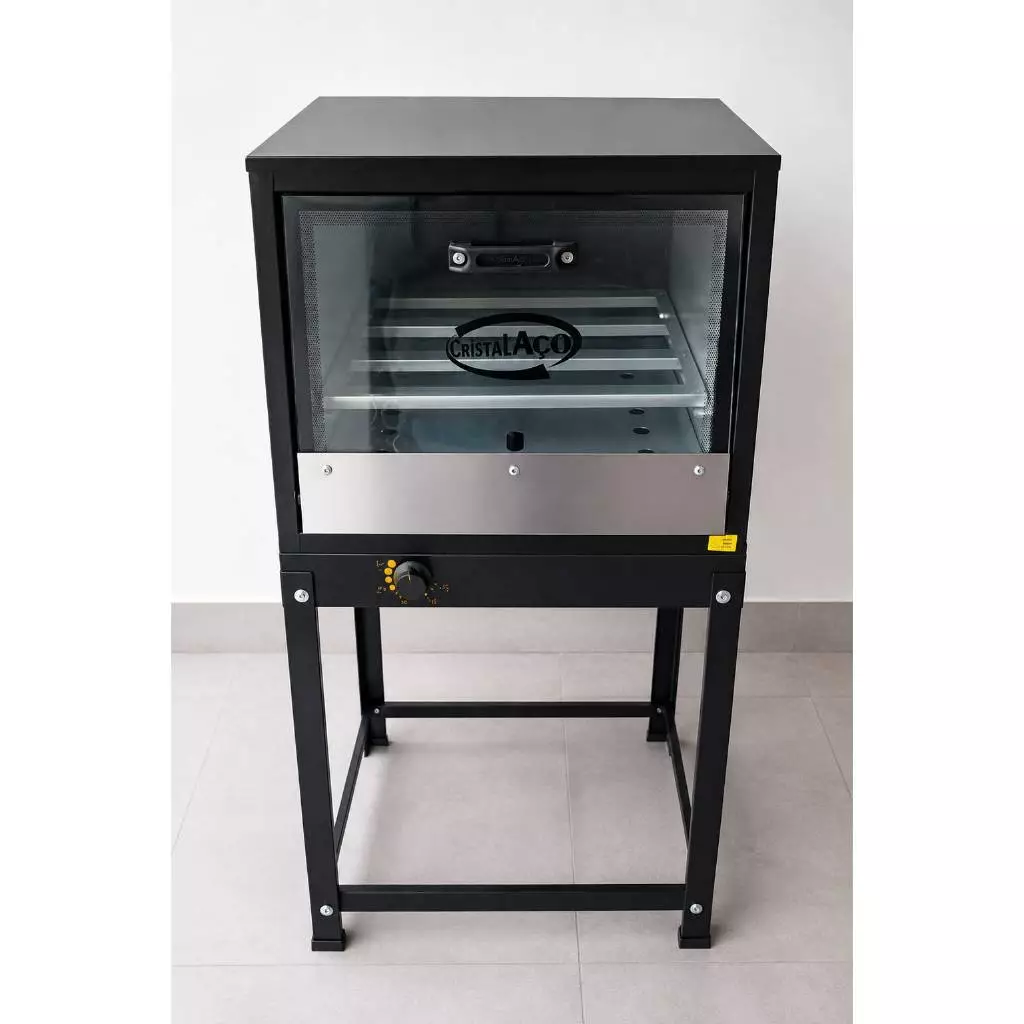 Forno Industrial 80 Litros Com Cavalete Cristal Aço Tampa De Vidro A Gás Botijão — imagem 1