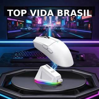 Mouse X11 Sem Fio Bluetooth Gamer Sem Fio Com Adesivo Bluetooth Usb Preto e Branco 3 em 1
