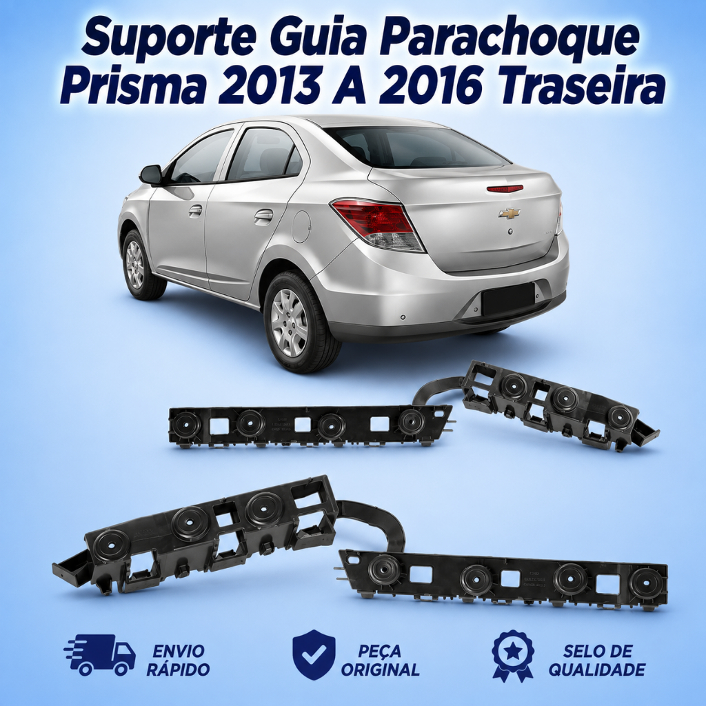 Suporte Guia Parachoque Prisma 2013 2014 2015 2016 Traseira