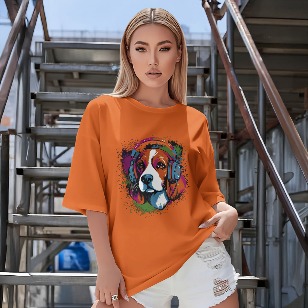 Camiseta Masculina DOG CAO COLORIDO CACHORRO Estampada 100% Algodão Confortável Casual para o dia a dia