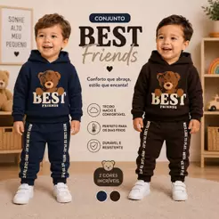 Conjunto de Moleton Bebê Menino - Roupa 100% Algodão Ideal para o Frio