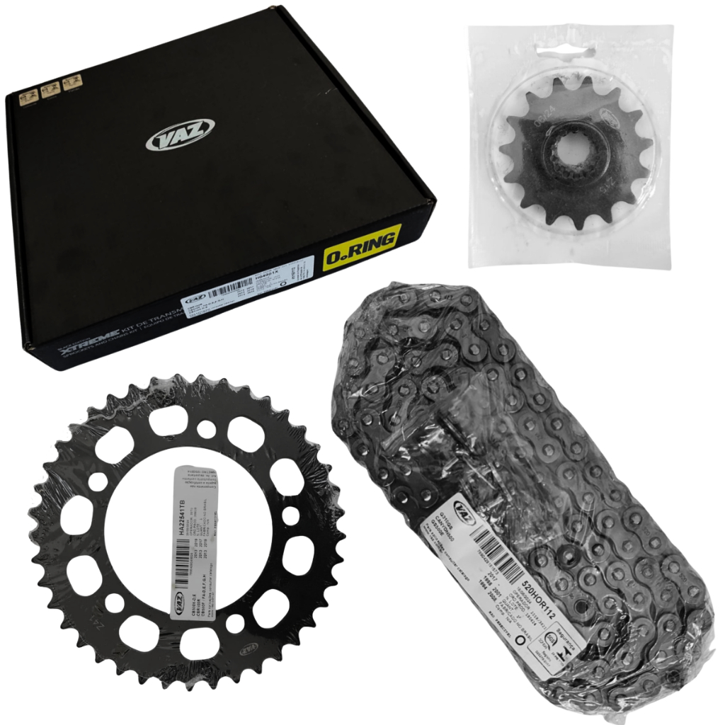 KIT RELAÇÃO TRANSMISSÃO COMPLETO EXTREME CB500F / CB500X / CBR500R VAZ