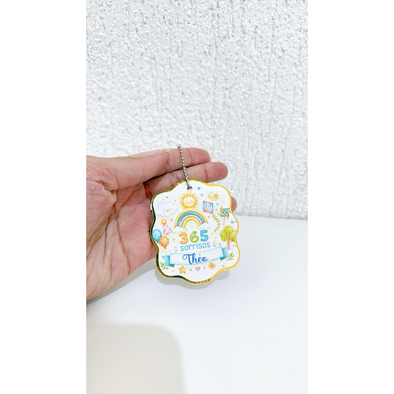 Tag Apliques Personalizados 3D para Lembrancinha | 365 sorrisos | Etiqueta Festa Infantil | Qualquer Tema