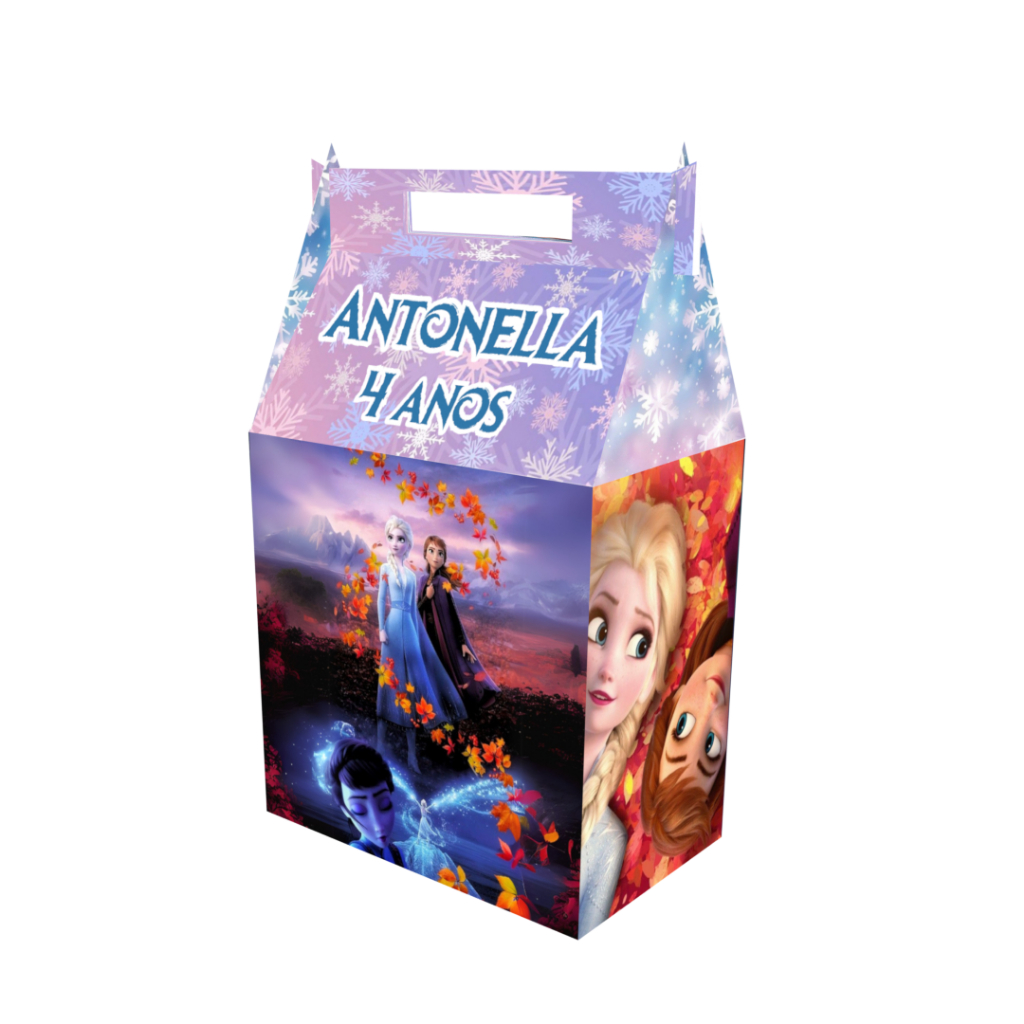 Caixinhas Sacolinha Frozen surpresa Lembrancinha Festa de Aniversário Maletinhas Personalizado Com NOME e IDADE