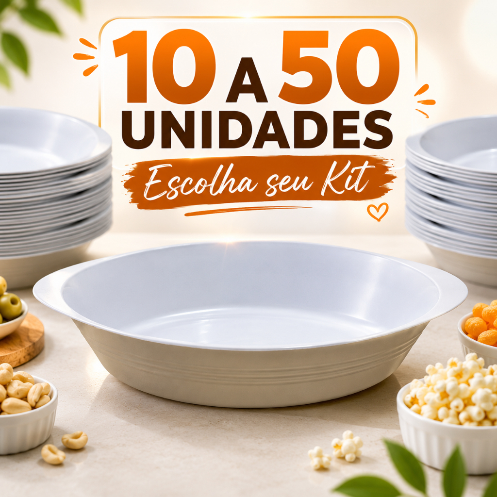 Kit 10 a 50 Petisqueiras - Barquinhas Brancas, 600ml, Petiscos, Snacks, Churrasco, Gourmet, Brindes