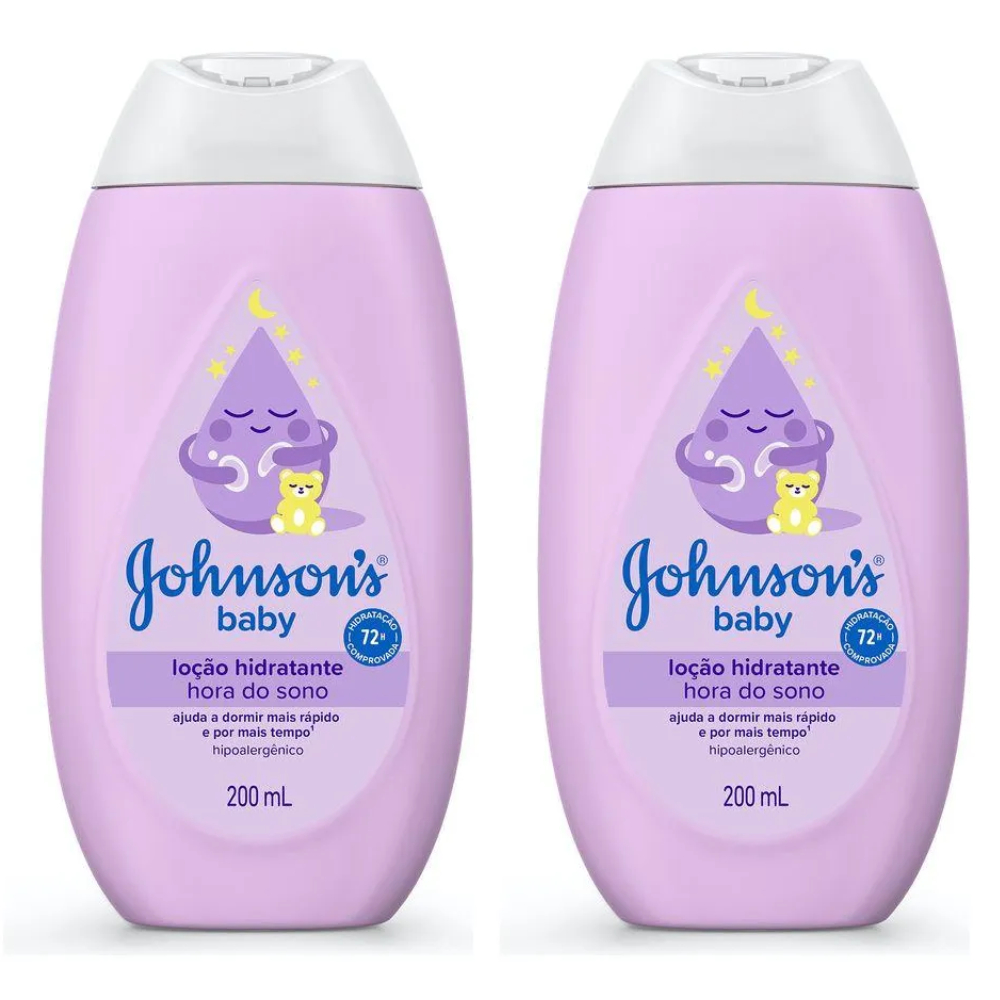 Kit 2un Loção Hidratante Johnson's Baby Hora do Sono 200ml
