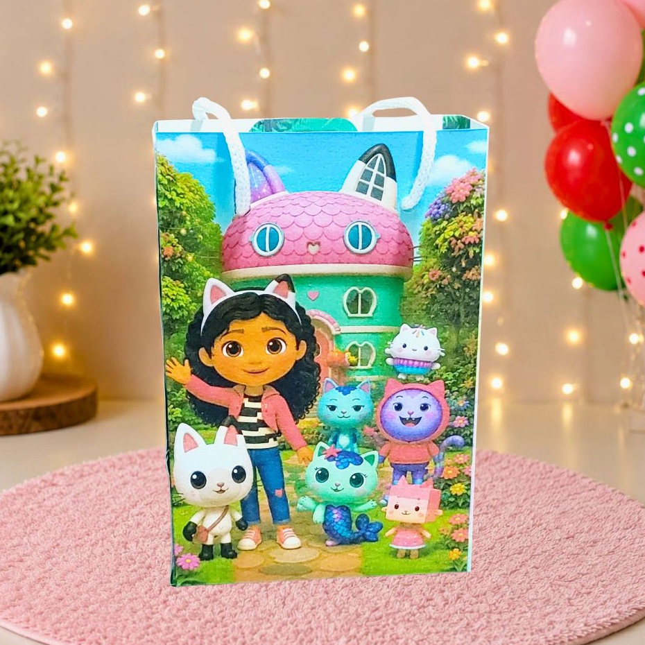 Sacolinha Surpresa Personalizada CASA MÁGICA DA GABI Lembrancinha PEGUE E MONTE mimos/aniversario/ kit festa