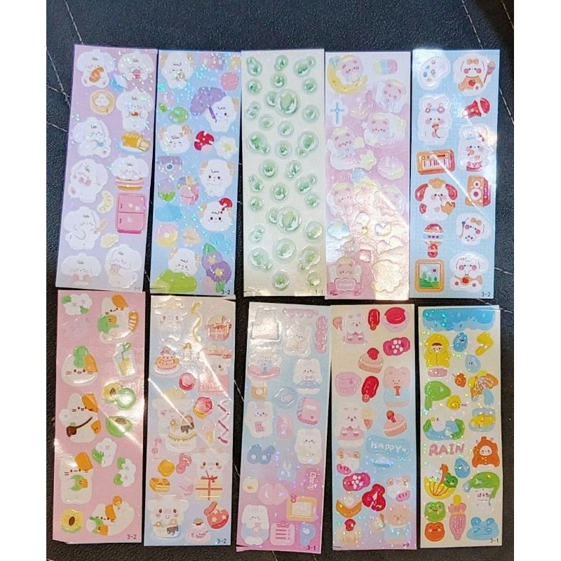 MINIATURAS Kit com 10 Cartelas de Adesivos bem pequenos fofo Kawaii cartoon – Envio Aleatório — imagem 2 de 2