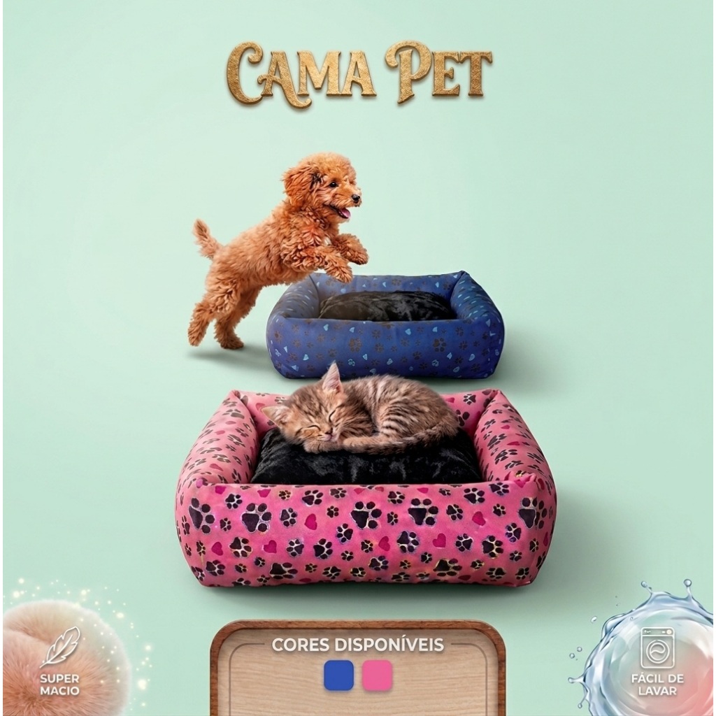 Caminha De Cachorro Grande Impermeável Macia Lavável - Cama Pet  Alta Qualidade