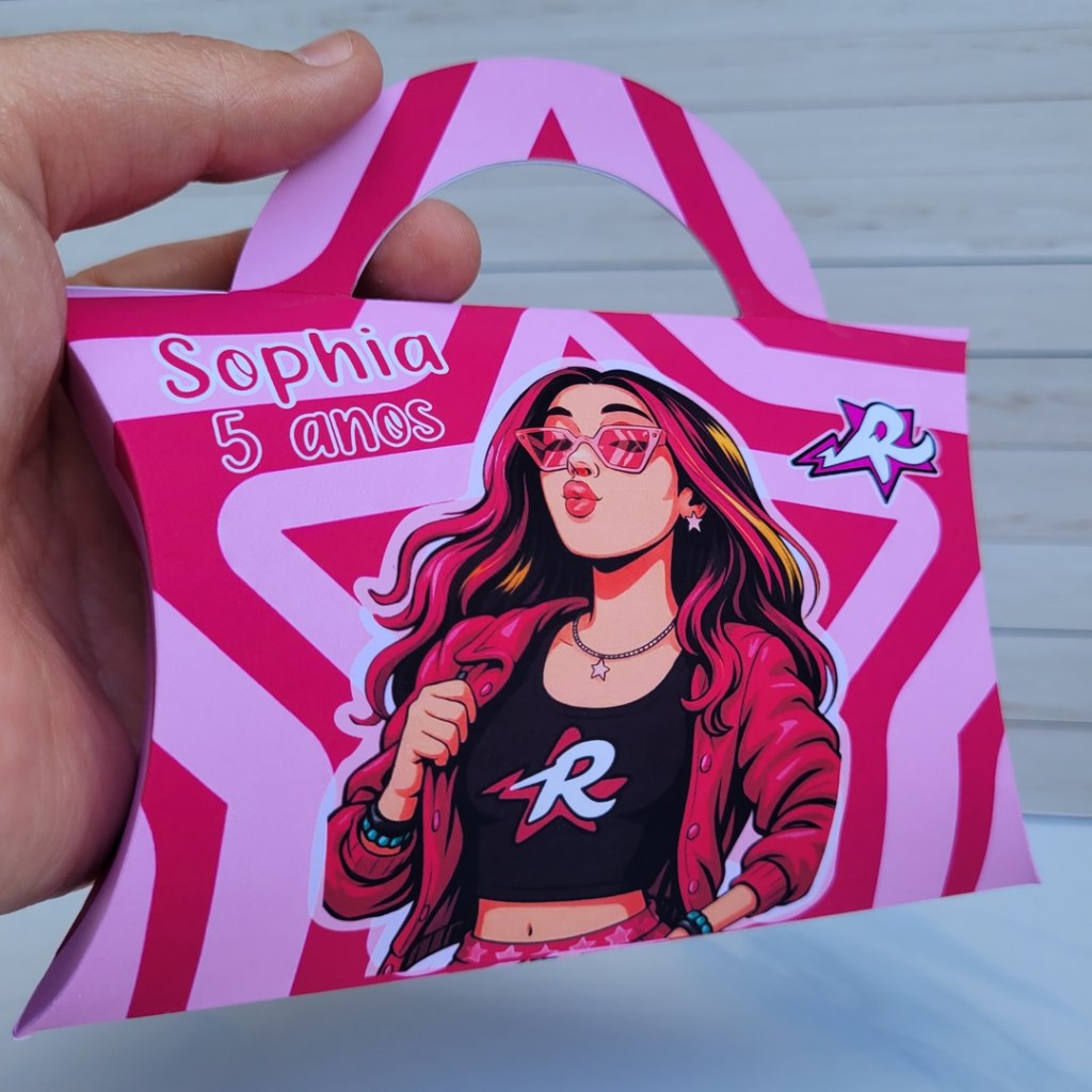 Caixinha Maletinha Personalizada Emilly Vick Dos Rosas Lembrancinha Festa Infantil