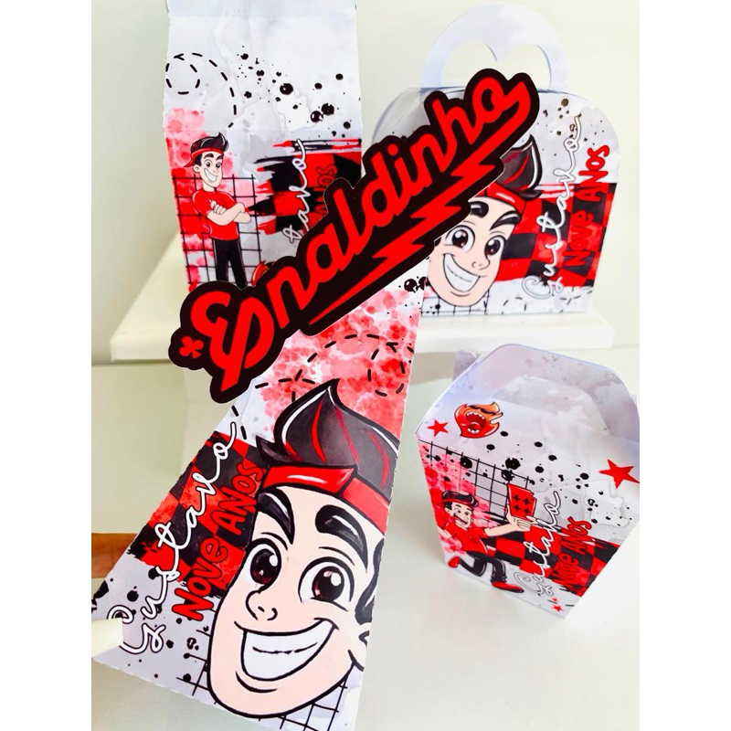 Kit 20 Caixas Personalizada Enaldinho Lembrancinhas para Aniversário Infantil