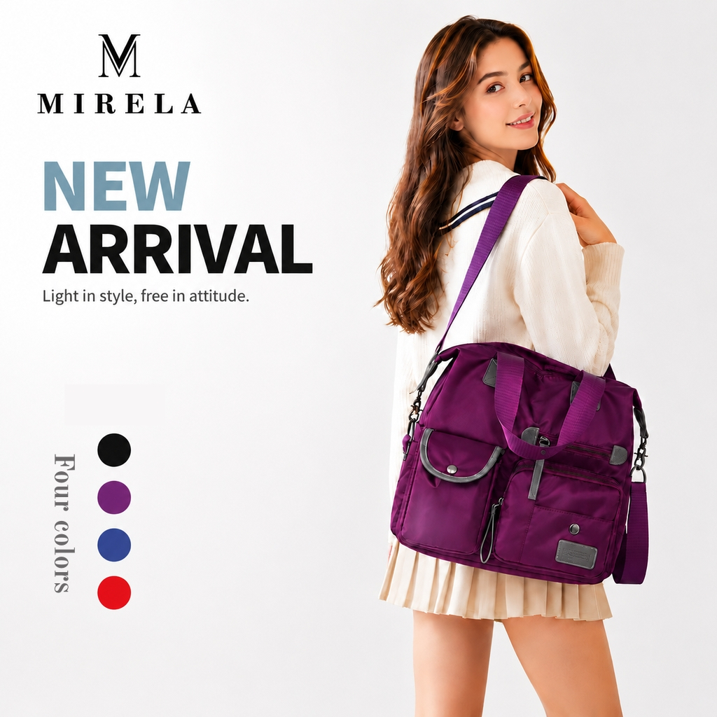 Bolsa de ombro feminina de nylon mais vendida, bolsa transversal de grande capacidade Leve e prático para o dia a dia