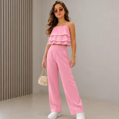 Look Natal Infantil Conjunto Alfaiataria Natal Ano Novo Festas Longo Moda Natalina Roupa Meninas Juvenil