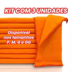 Kit 3 Flanelas Multiuso e Limpeza 100% Algodão - Cores diversas - Tamanhos P, M, G e GG.