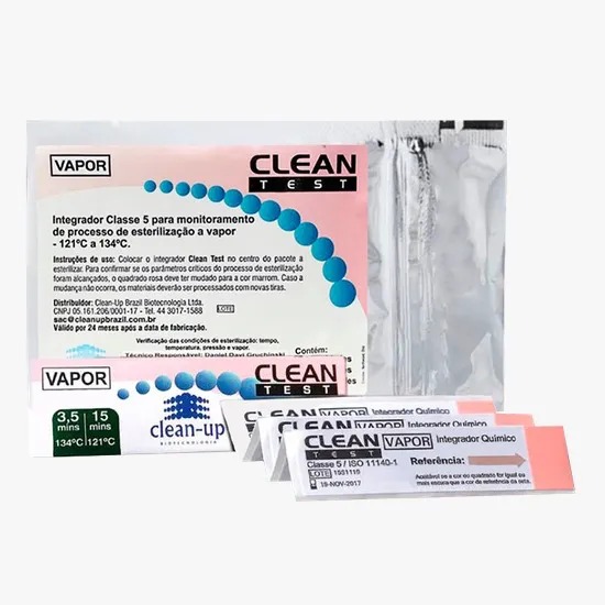 Integrador Indicador Químico Classe 5 Para Autoclave Com 250 Clean UP