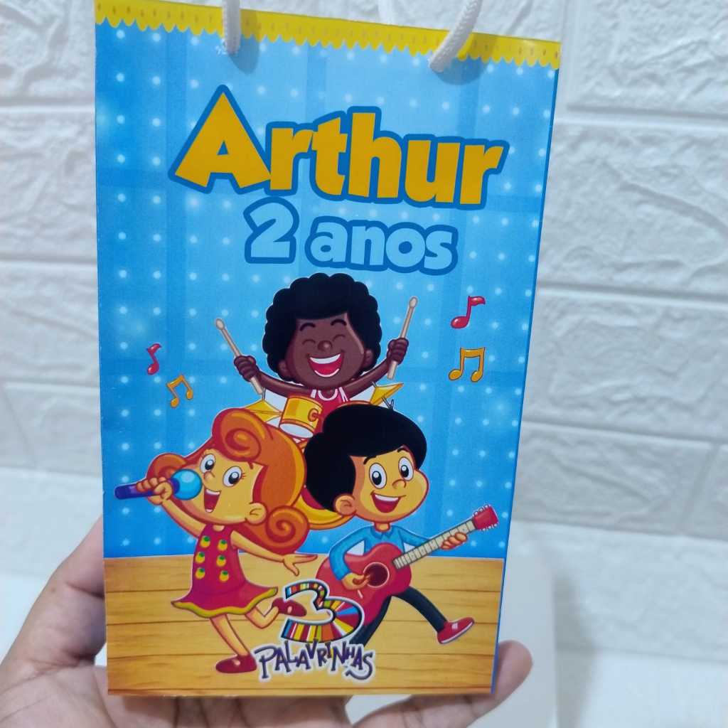 Sacolinha surpresa 3 palavrinhas/ para montar/ lembrancinhas TRÊS PALAVRINHAS/ personalizados 3 palavrinhas MENINO