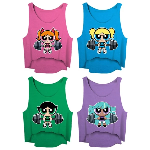 Cropped Academia Colorido Camiseta Fitness Feminina Meninas Super Poderosas Marombeira Promoção