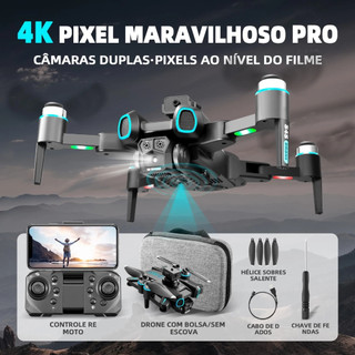 Drone LS-S4S IIGENAI Sem Escova, Câmera Dupla 4K, Evitação de Obstáculos, Fluxo Óptico, 2 Baterias, Dobrável com Bolsa
