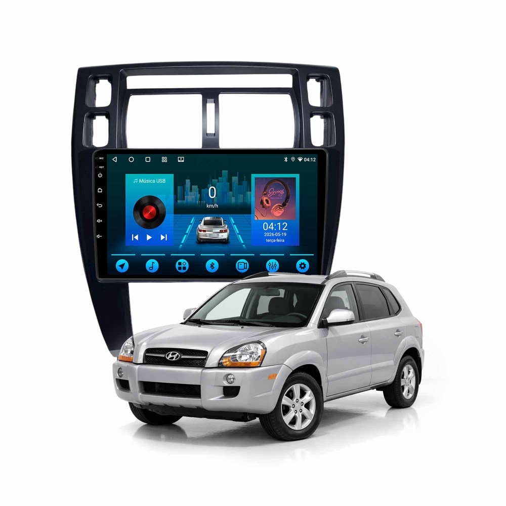 Multimídia Tucson Até 2016 2ram+64gb Carplay Android Gps Bluetooth Qled 10p