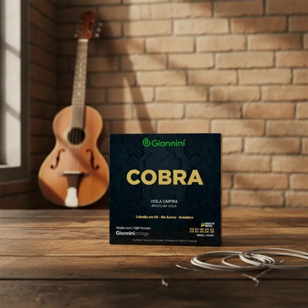 Encordoamento Para Viola Giannini Cobra Tensão Leve - Gesvnl