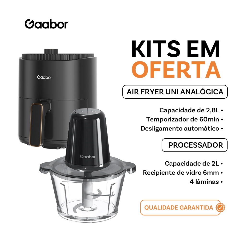 [Venda em combo]Gaabor Air Fryer 2,8L 360° Circulação de Ar Cozimento + Eletrodomésticos de cozinha · foto 2