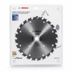 Disco Serra Circular Bosch Eco Wood 254mm 24D Furo 30mm com Anel 25,4mm 2608644721