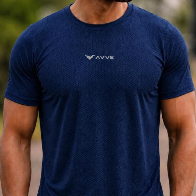 Camiseta Dry Fit Avve Wear logo Masculina Academia Treino Crossfit Musculação Corrida Tecido Respirável Original
