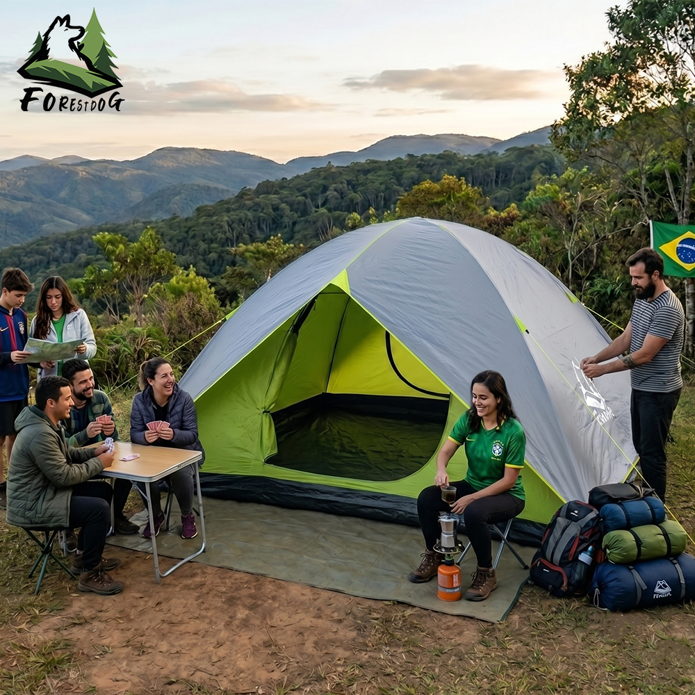 Forestdog Barraca Camping 10 Pessoas Acampamento280*280*180cm Impermeavel 2000mm