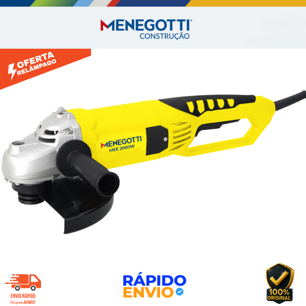 Esmerilhadeira elétrica MME 2000W 9″ Menegotti 127V Ou 220V Profissional Resiste