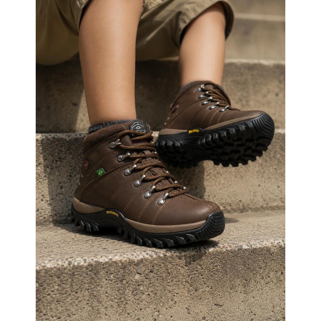 Tênis Adventure Infantil Bota Coturno Trilha Trekking Caminhada Solado Tratorado Cano Méd…