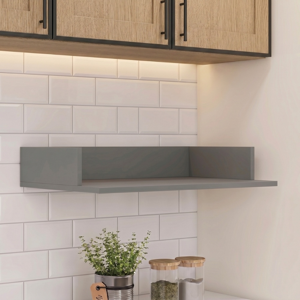 Suporte Suspenso Para Micro-ondas Forno 60x40 cm Class L03 Cinza - Lyam
