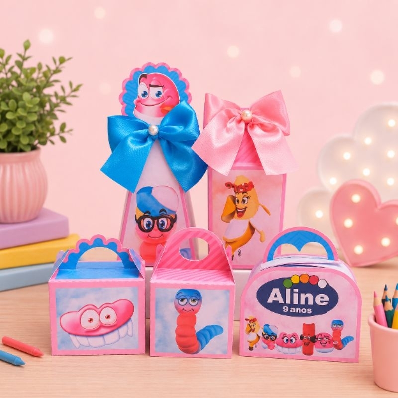 Kit Festa BALA FINI Personalizado | Pegue e Monte | Lembrancinhas e Caixinhas para Festa Infantil