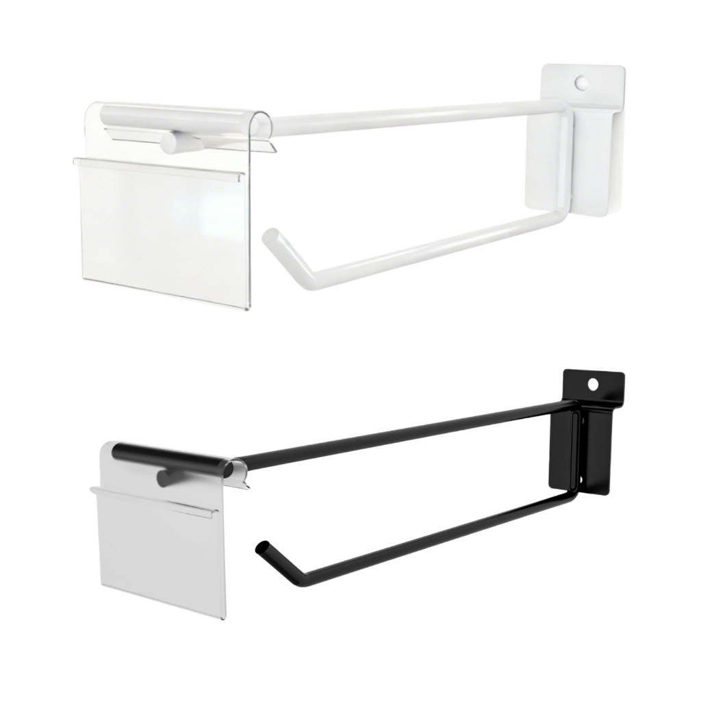 Kit 50 Ganchos Para Painel Canaletado 20 cm Com porta etiquetas
