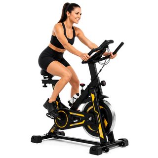 Bicicleta Bike Ergometrica Spinning Com Roda 13 Kgs De Inércia Fitness Profissional e Treino Esporti